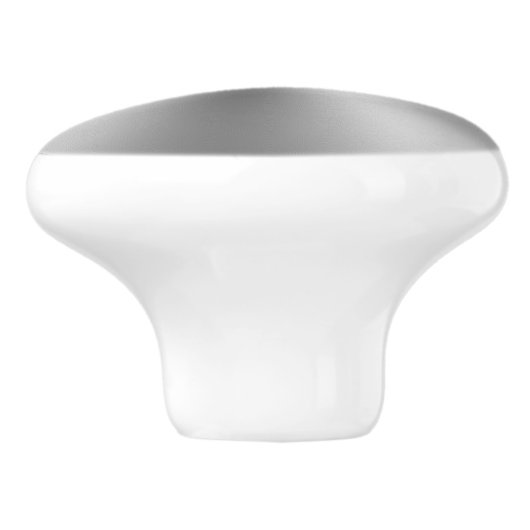 光沢のあるフェイクシルバートーンステンレス鋼 セラミックノブ (側面)