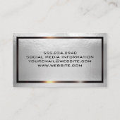 光沢のあるフォイルテクスチャ |メタリック縁ど 名刺 (裏面)