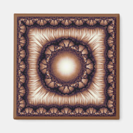 光沢のあるフローラモダンオーナメント マグネット