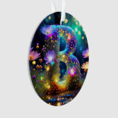 光沢のあるフローラ文字B オーナメント (正面)