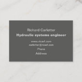 光沢のあるブラシ仕上げメタル効果プロフェッショナル 名刺 (裏面)