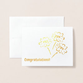 光沢のあるブーケカード 箔カード