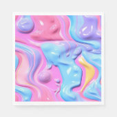 光沢のあるプラスチック気泡抽象芸術 スタンダードランチョンナプキン (正面)