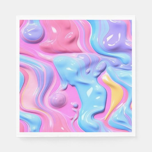 光沢のあるプラスチック気泡抽象芸術 スタンダードランチョンナプキン (正面)