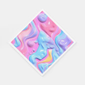 光沢のあるプラスチック気泡抽象芸術 スタンダードランチョンナプキン (角)