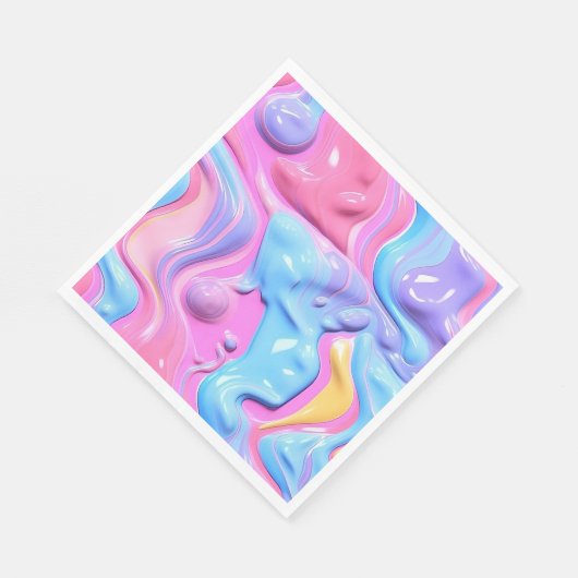 光沢のあるプラスチック気泡抽象芸術 スタンダードランチョンナプキン (角)