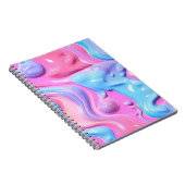 光沢のあるプラスチック気泡抽象芸術 ノートブック (右側)