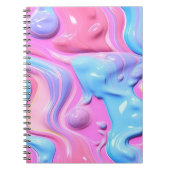 光沢のあるプラスチック気泡抽象芸術 ノートブック (正面)