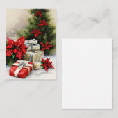 光沢のあるプレゼント予算ミニクリスマス ノートカード (正面/裏面)