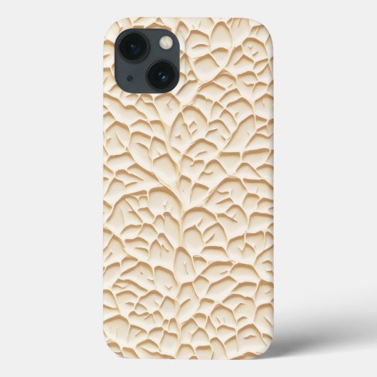 光沢のあるベージュのiPhoneケース テクスチャードレリーフ Case-Mate iPhoneケース (裏面)