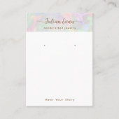 光沢のあるホログラフィックオーラオパールストーンジュエリーディスプレイ 名刺 (正面)