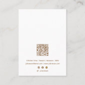 光沢のあるホログラフィックオーラオパールストーンジュエリーディスプレイ 名刺 (裏面)