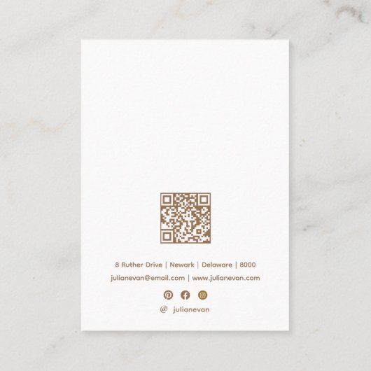 光沢のあるホログラフィックオーラオパールストーンジュエリーディスプレイ 名刺 (裏面)