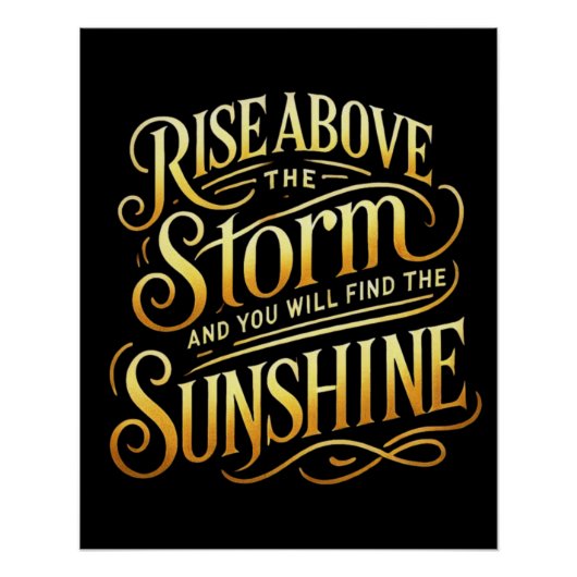 光沢のあるポスターを上に立ち上げて輝く ポスター (正面)