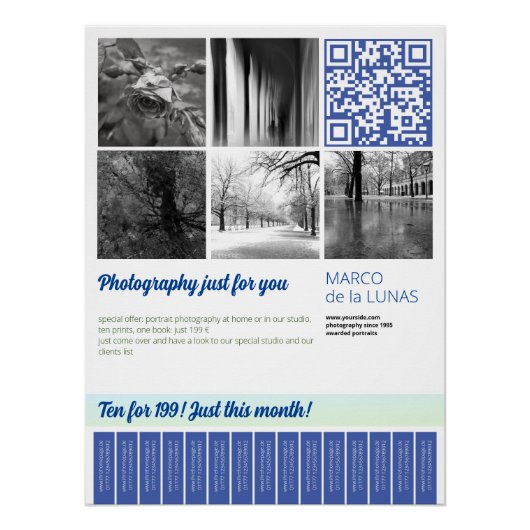 光沢のあるポスターテンプレート ポスター (正面)