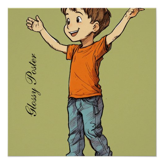 光沢のあるポスター ポスター (正面)