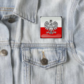 光沢のあるポーランド国旗 缶バッジ (インサイチュ)