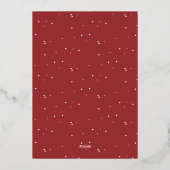 光沢のあるミスタントー魔法ミニマルアーチフォトクリスマス 箔シーズンカード (裏面)