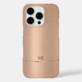 光沢のあるミニマルフェイクバラ-金ゴールド背景 Case-Mate iPhoneケース (裏面)