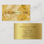 光沢のあるミニマル金ゴールドVip名刺 名刺 (正面/裏面)