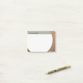 光沢のあるメタリックカスタマイズ可能な任意の文字と色 ポストイット (デスク上)