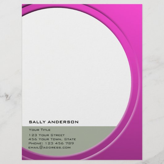 光沢のあるメタリックカスタマイズ可能な文字と色 レターヘッド (正面)