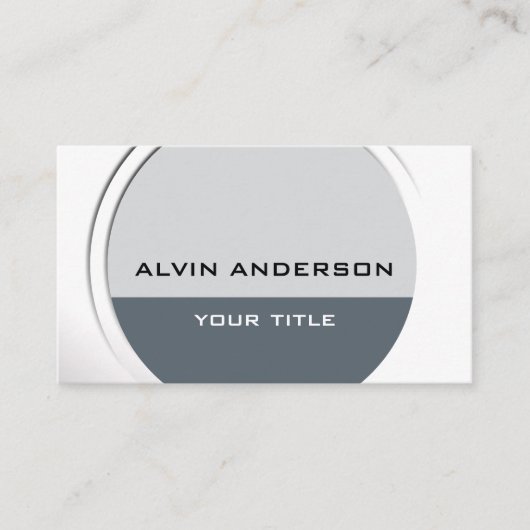 光沢のあるメタリックカスタマイズ可能な文字と色 名刺 (正面)