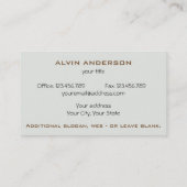 光沢のあるメタリックカスタマイズ可能な文字と色 名刺 (裏面)