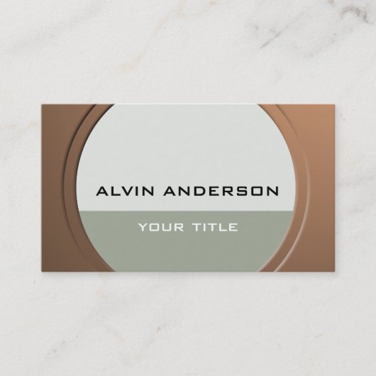 光沢のあるメタリックカスタマイズ可能な文字と色 名刺 (正面)