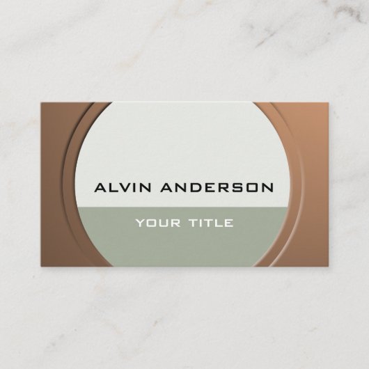 光沢のあるメタリックカスタマイズ可能な文字と色 名刺 (正面)