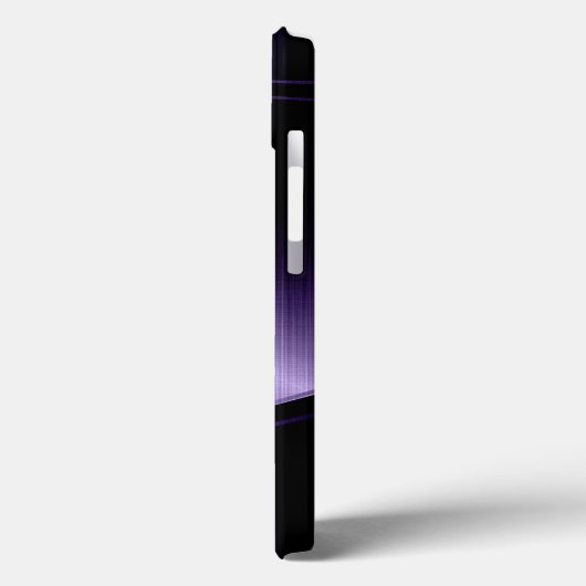 光沢のあるメタリックダークブルーのブラシ仕上げアルミルック Case-Mate iPhoneケース (裏面 / 左)