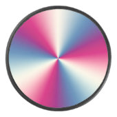 光沢のあるメタリックテクスチャ アイスホッケーパック (正面)