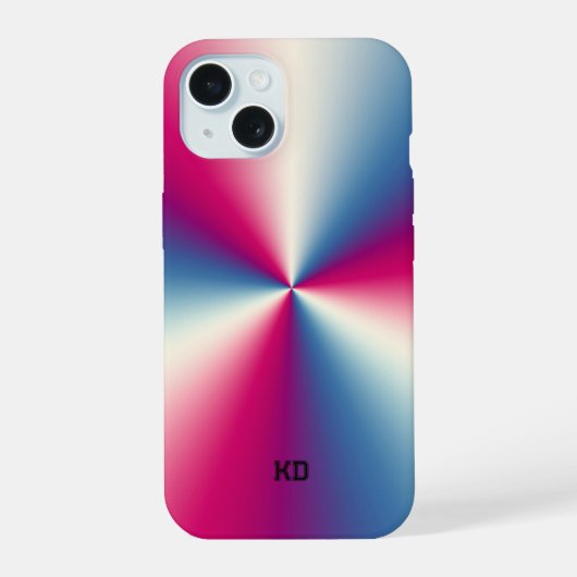 光沢のあるメタリックテクスチャ iPhone 15ケース (裏面)