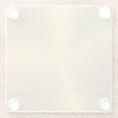 光沢のあるメタリックフェイク金ゴールド背景 ガラスコースター (裏面)