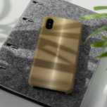 光沢のあるメタリックフェイク金ゴールド背景 iPhone X ケース<br><div class="desc">光沢のあるシンプル金属フェイク金ゴールド背景ステンレス鋼外観</div>