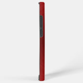 光沢のあるメタリックレッドのテクスチャステンレス鋼の外観 SAMSUNG GALAXYケース (右側面)