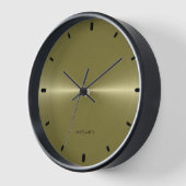 光沢のあるメタリック金ゴールドクロックの画像 壁時計 (傾斜)