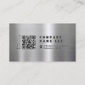 光沢のあるモダンつや消しメタルはっきりしたステンシ男らしュ 名刺 (裏面)