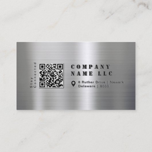 光沢のあるモダンつや消しメタルはっきりしたステンシ男らしュ 名刺 (裏面)