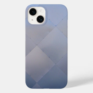 光沢のあるモダン市松模様に金属ブルー Case-Mate iPhone 14ケース
