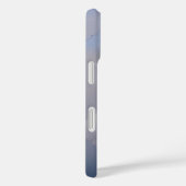 光沢のあるモダン市松模様に金属ブルー Case-Mate iPhoneケース (裏面 / 右)