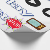 光沢のあるラッピング用紙の一時停止、再生の停止 ラッピングペーパー (角)