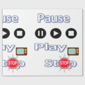 光沢のあるラッピング用紙の一時停止、再生の停止 ラッピングペーパー (フラット)
