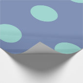 光沢のあるラッピング紙の青いドット ラッピングペーパー (角)