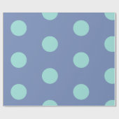 光沢のあるラッピング紙の青いドット ラッピングペーパー (フラット)