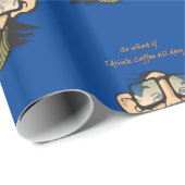 光沢のあるラッピング紙、だから私はもしコーヒーを飲むもの ラッピングペーパー (ロールコーナー)