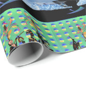 光沢のあるラッピング紙、アフリカ人女性 ラッピングペーパー (ロールコーナー)