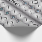 光沢のあるラッピング紙、グレイ保イットハンサム ラッピングペーパー (角)