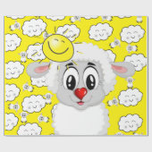 光沢のあるラッピング紙、サンシープクラウドイエロー ラッピングペーパー (フラット)