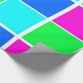 光沢のあるラッピング紙、ブルーグリーンピンク ラッピングペーパー (角)